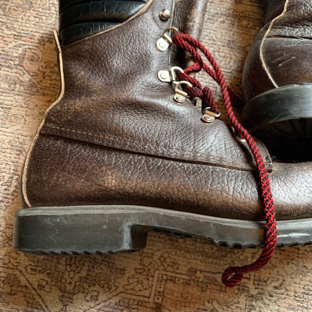 Red Wing Irish Setter Vintage Leather Boots Mens 12B Brown Shoes Footwear Rare - Picture 3 of 7